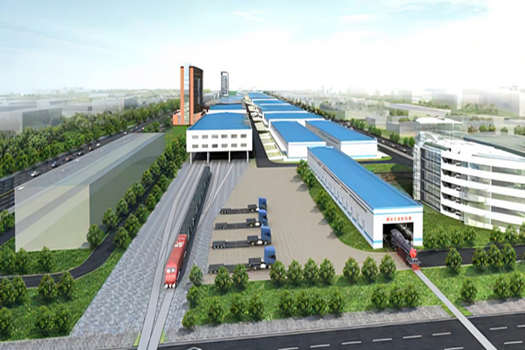 B&acirc;timent d'entrep&ocirc;t industriel &agrave; grande &eacute;chelle construit avec des composants pr&eacute;fabriqu&eacute;s en acier