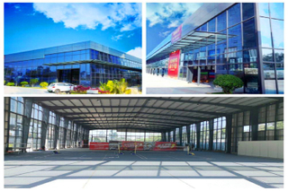 Prefab Steel Building Warehouse With Glass Curtain Wall 